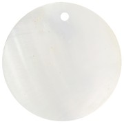 Colgantes redondos de nácar curvado 32 mm - Natural x2|raw }}
