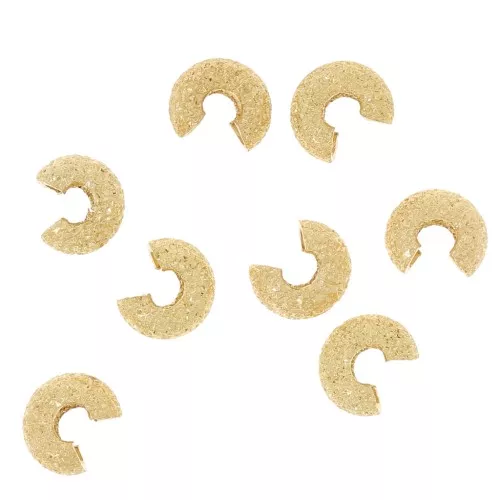 Cuentas para apretar diamantadas 4 mm Gold x50