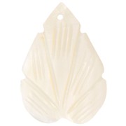 Colgantes hoja curva 40x29 mm en Nácar - Natural x2|raw }}