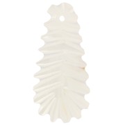 Colgantes hoja curva 25x13 mm en Nácar - Natural x2|raw }}