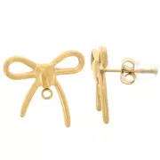 Pendientes - 16x17 mm - Acero inoxidable dorado 304L x2