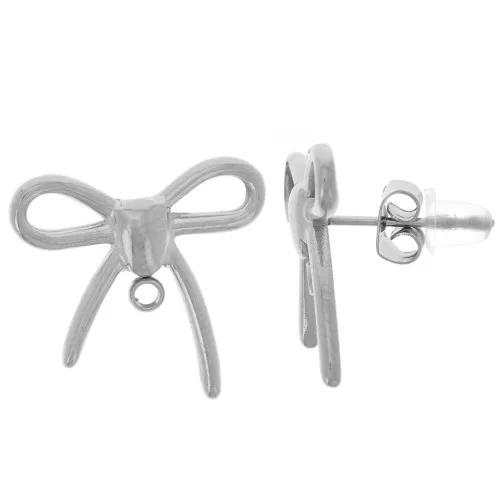 Pendientes - 16x17 mm - Acero inoxidable 304L x2
