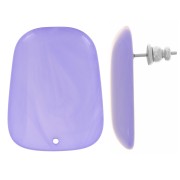 Pendientes trapecio de resina translúcida 28x22 mm - Lavanda Mármol x2|raw }}