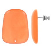 Pendientes trapecio de resina translúcida 28x22 mm - Coral jaspeado x2|raw }}