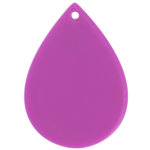 Colgante en forma de gota de 31 x 22 mm de acetato - Morado x1