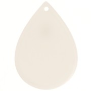 Colgante gota acetato - 31x22 mm - Crudo x1