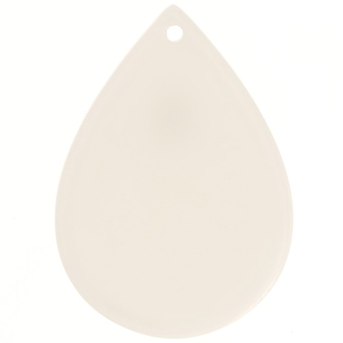 Colgante gota acetato - 31x22 mm - Crudo x1