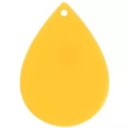 Colgante en forma de gota de 31 x 22 mm de acetato - Amarillo x1