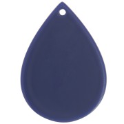 Colgante en forma de gota de 31 x 22 mm de acetato - Azul oscuro x1