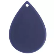 Colgante en forma de gota de 31 x 22 mm de acetato - Azul oscuro x1