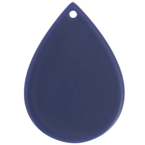 Colgante en forma de gota de 31 x 22 mm de acetato - Azul oscuro x1