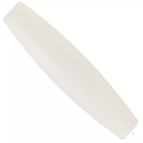 Cuentas de hueso oliva - 36x8 mm - Blanco x5