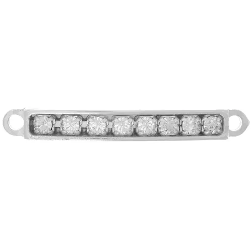 Separador strass barra 2 anillas 22 mm Plata 925 x1
