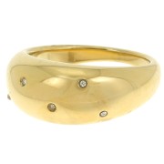 Anillo cúpula con óxidos de circonio 10 mm - T57 304L Acero inoxidable dorado x1