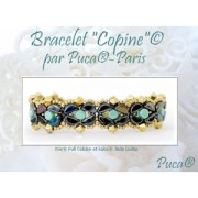 Cuentas de cristal Kos® de Puca® 6x3 mm - La Divine Pistacho x10g