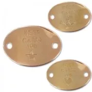 Separador keep calm 2 agujeros 29x20mm dorado rose x1