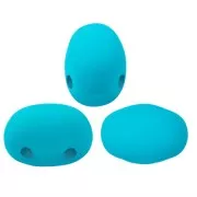 Cuentas de cristal Samos® by Puca® 7x5 mm La Divine Aqua Mat x10g