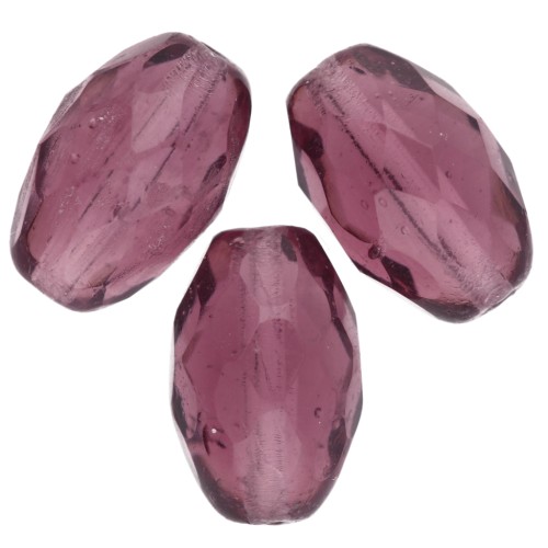 Aceitunas facetadas 13x10 mm Amethyst x8