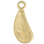 Dije con forma de concha de mejillón, 20 x 8 mm - Acero inoxidable 304 Dorado x 1