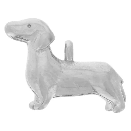 Dije de perro salchicha 10x13 mm - Acero inoxidable 316L x1