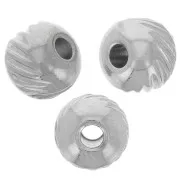 Cuentas redondas aplanadas de 5 mm - acero inoxidable 304 x5