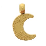 Colgante de luna de 7x4 mm - acero inoxidable dorado 304L x1