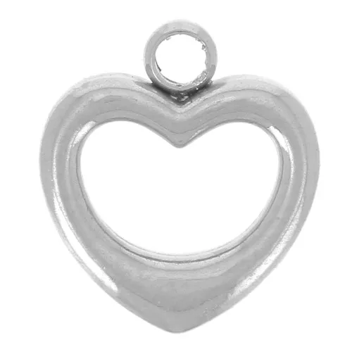 Colgante corazón calado 8x7,5 mm - acero inoxidable 304L x1