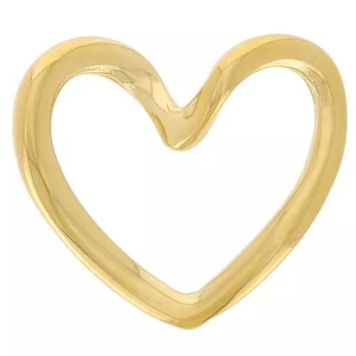 Colgante corazón calado 15x17 mm - Acero inoxidable 304L Dorado x1