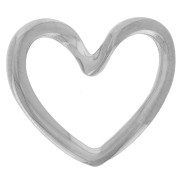 Colgante corazón calado 15x17 mm - acero inoxidable 304L x1
