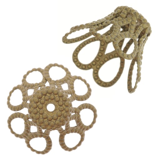 Casquillas filigranas 16x12 mm bronce x20