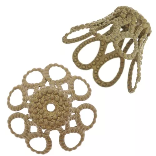 Casquillas filigranas 16x12 mm bronce x20