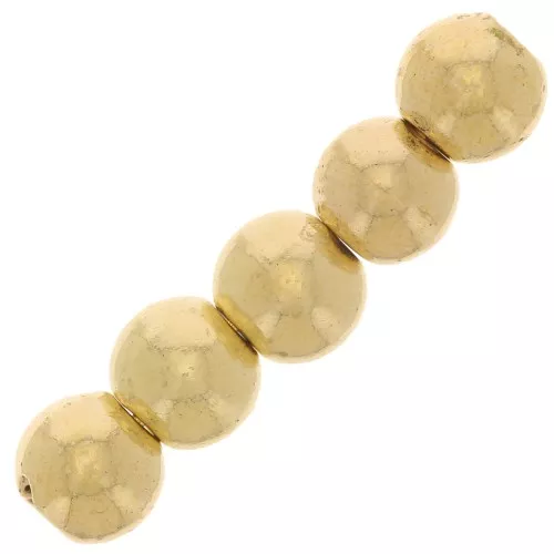 Cuentas redondas de acrílico metalizado de 5 mm CCB - Dorado x20