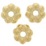 Cuentas arandela flor 6 mm en acrílico CCB metalizado - Dorado x50|raw }}