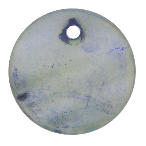 Cequíes de Nácar redondo Grueso 20 mm Bleu x10