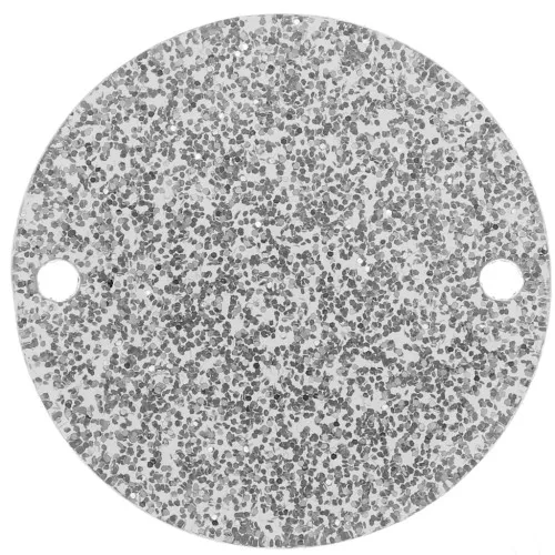 Entrepieza redondo de 20 mm - Brillo Plateado x1