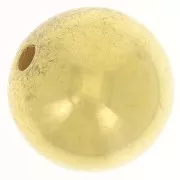 Cuenta Redonda 16 mm Acrílico Metálico CCB - Dorado x1