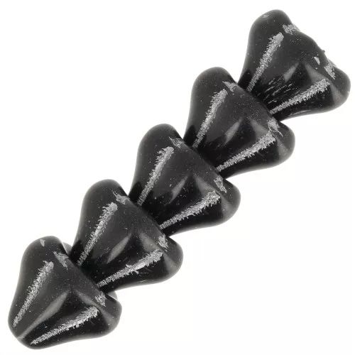 Cuentas flor de vidrio 8x10 mm - Jet Silver x10