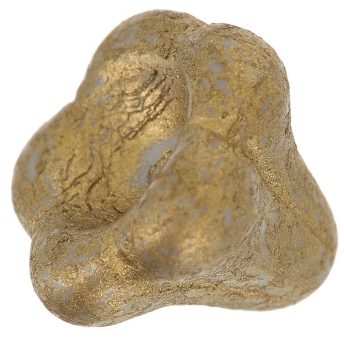 Cuenta de vidrio flor campana 11x13 mm - Brown Gold Pearl x1