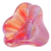 Cuenta de vidrio flor campana 11x13 mm Crystal Red AB x1