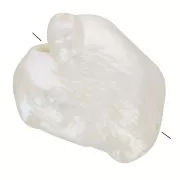 Perla barroca de agua dulce Keshi irregular - 10 a 14 mm - Grado AAA - Blanca x1