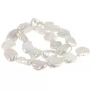 Perla barroca de agua dulce Keshi irregular - 10 a 14 mm - Grado AAA - Blanca x1