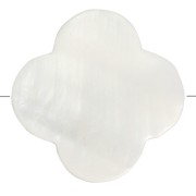 Cuentas florde nácar irisado 17 mm Natural x10