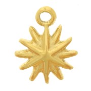 Dije «Estrella del Norte» de 6,5 mm - Acero inoxidable 304 dorado x1