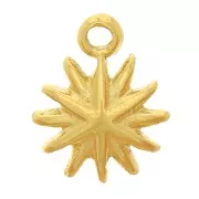Dije «Estrella del Norte» de 6,5 mm - Acero inoxidable 304 dorado x1