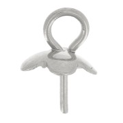 Cierres de colgante para perlas semiperforadas de 6 y 8 mm Acero inoxidable 304L x5|raw }}