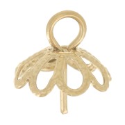 Cierres de colgante para perlas semiperforadas de 8 y 10 mm Acero inoxidable dorado 304L x5|raw }}