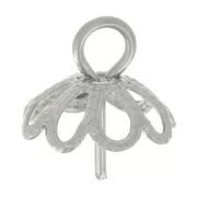 Cierres de colgante para perlas semiperforadas de 8 y 10 mm Acero inoxidable 304L x5