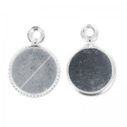 Engaste colgante para cabuchón fondo plano 6 mm argenté HQ x1|raw }}
