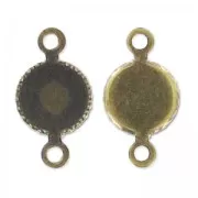 Engaste separador para cabuchón fondo plano 5 mm bronce x1