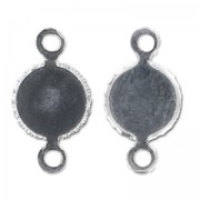 Engaste separador para cabuchón fondo plano 5 mm plateado HQ x1